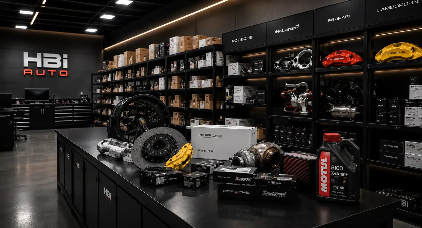 HBi Auto Porsche and exotic vehicle parts department